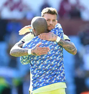 Arsenal's Lacazette and White Celebrate Victory over Aston Villa in Premier League Clash