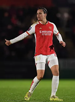 Arsenal Women V Tottenham Hotspur Women - Conti Cup 2023-24 Prints: Arsenal's Laia Codina: A Moment of Intense Emotion in the FA WSL Cup Clash Against Tottenham