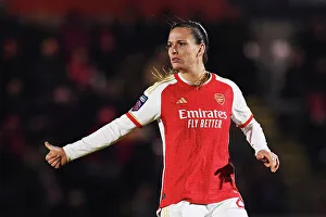 Arsenal Women V Tottenham Hotspur Women - Conti Cup 2023-24 Prints: Arsenal's Laia Codina Reacts During Intense Arsenal Women vs