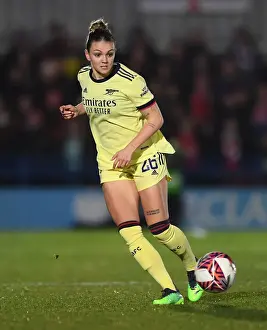 Chelsea Women V Arsenal Women 2021-22 Prints: Arsenal's Laura Wienroither Faces Off Against Chelsea Women in FA WSL Clash