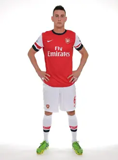 Arsenal's Laurent Koscielny at 2013-14 Squad Team Photocall