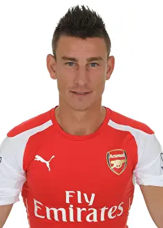 Arsenal's Laurent Koscielny at 2014-15 Arsenal Photocall