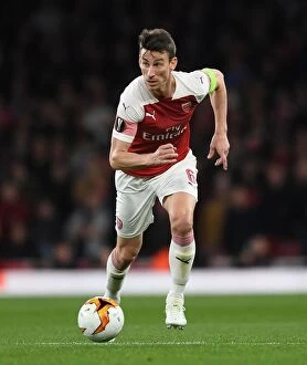 Images Dated 2nd May 2019: Arsenal's Laurent Koscielny in Action during the 2019 Europa League Semi-Final vs Valencia