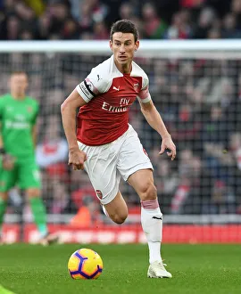 Arsenal V Fulham 2018-19 Prints: Arsenal's Laurent Koscielny in Action Against Fulham, Premier League 2018-19