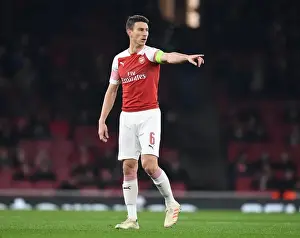 Arsenal's Laurent Koscielny in Action against Qarabag FK in UEFA Europa League Group E