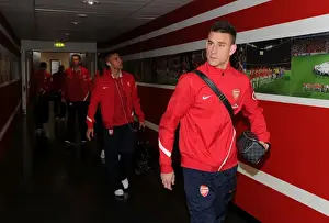 Arsenal's Laurent Koscielny Arrives at Emirates Stadium Before Arsenal v Norwich City (2012)