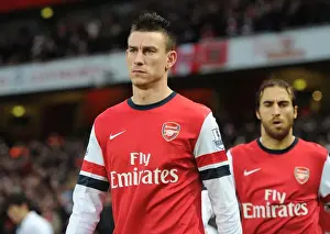 Arsenal V Cardiff City 2013-14 Prints: Arsenal's Laurent Koscielny Before Arsenal v Cardiff City, Premier League 2013-14