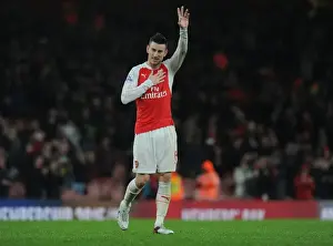 Arsenal's Laurent Koscielny Celebrates Victory Over Newcastle United (2015-16)
