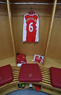 Arsenal V Watford 2016-17 Prints: Arsenal's Laurent Koscielny in the Changing Room Before Arsenal v Watford (2016-17)