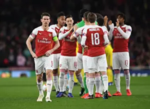 Arsenal V BATE Borisov 2018-19 Prints: Arsenal's Laurent Koscielny Before Europa League Clash Against BATE Borisov