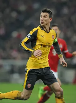 Bayern Munich V Arsenal 2016-17 Prints: Arsenal's Laurent Koscielny Faces Bayern Munich in 2016-17 Champions League Showdown