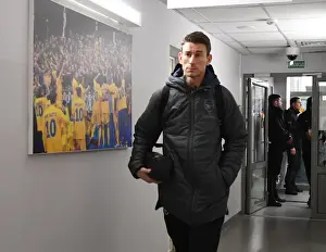 BATE Borisov V Arsenal 2018-19 Prints: Arsenal's Laurent Koscielny Prepares for BATE Borisov Europa League Clash