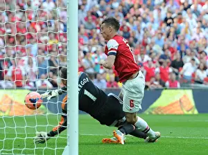 Arsenal's Laurent Koscielny Scores Second Goal Against Hull City in FA Cup Final, 2014