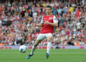 Arsenal V Swansea City 2011-12 Prints: Arsenal's Laurent Koscielny Scores the Winner: Arsenal 1-0 Swansea City