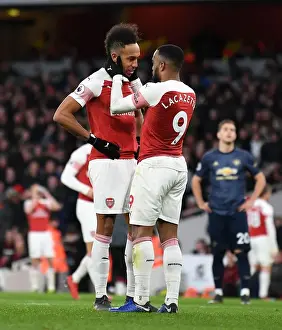 Arsenal's Leading Men: Lacazette Rallies Aubameyang During Arsenal v Manchester United