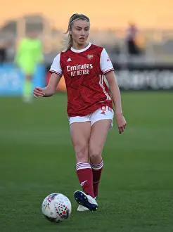 Arsenal's Leah Williamson in Action: Arsenal Women vs Birmingham City Women (2020-21 FA WSL)