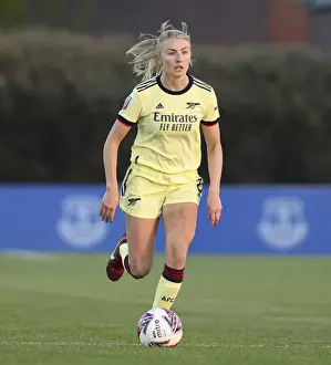 Everton Women V Arsenal Women 2021-22 Prints: Arsenal's Leah Williamson in Action during FA WSL Match vs Everton