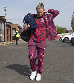 Arsenal Women V Chelsea Women FA Cup 1/2 Final 2021-22 Prints: Arsenal's Leah Williamson Arrives at Meadow Park for FA Cup Semi-Final vs. Chelsea