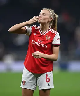 Arsenal's Leah Williamson Celebrates FA WSL Victory over Tottenham Hotspur