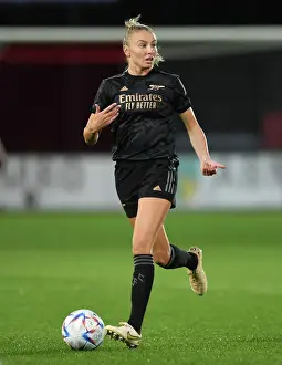 Ajax Women V Arsenal Women 2022-23 Prints: Arsenal's Leah Williamson Faces Off Against Ajax in UEFA Women's Champions League Qualifier