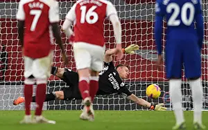 Arsenal V Chelsea 2020-21 Prints: Arsenal's Leno Stops Chelsea Penalty: Arsenal vs Chelsea, Premier League 2020-21