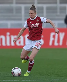 Arsenal's Leonie Maier in Action: Arsenal Women vs Birmingham City Women, FA WSL Match, 2020-21