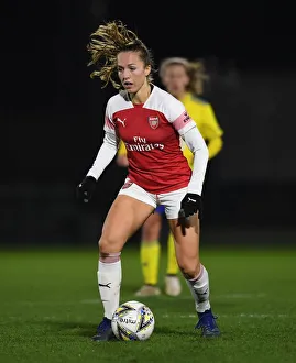 Arsenal's Lia Walti in Action: Arsenal Women vs Birmingham City Women (FA WSL Continental Tyres Cup)