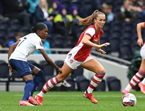 Tottenham Hotspur Women V Arsenal Women - MIND Series 2021-22 Prints: Arsenal's Lia Walti Faces Off Against Tottenham Hotspur in Intense Women's Football Showdown