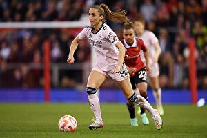 Manchester United Women v Arsenal Women 2022-23 Collection: Arsenal's Lia Walti Goes Head-to-Head with Manchester United in FA Women's Super League Showdown