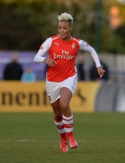 Images Dated 30th April 2015: Arsenal's Lianne Sanderson Goes Head-to-Head with Chelsea Ladies in WSL Clash