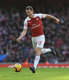 Arsenal V Burnley 2018-19 Prints: Arsenal's Lichtsteiner in Action against Burnley (Premier League 2018-19)