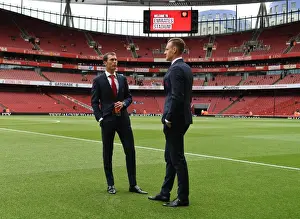 Arsenal V Manchester City 2018-19 Prints: Arsenal's Lichtsteiner and Leno Focused: Preparing for Manchester City Showdown (2018-19)