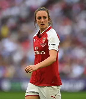 Arsenal's Lisa Evans in FA Cup Final Action against Chelsea Ladies
