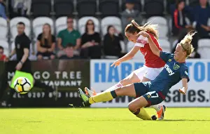Arsenal's Lisa Evans Faces Off Against West Ham's Esme De Graaf in Continental Cup Clash