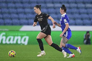 Arsenal's Lotte Wubben-Moy in Action during FA WSL Clash vs Leicester City