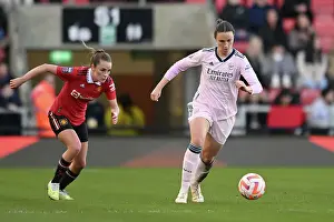 Manchester United Women V Arsenal Women 2022-23 Prints: Arsenal's Lotte Wubben-Moy Fends Off Manchester United's Ella Toone in FA Women's Super League Clash