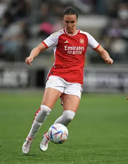 Linkoping FC V Arsenal Women 2023-24 Prints: Arsenal's Lotte Wubben-Moy Fights in UEFA Women's Champions League