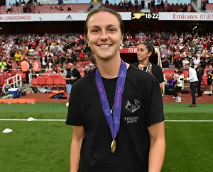 Arsenal's Lotte Wubben-Moy at Half Time during Arsenal vs Fulham, Premier League 2022-23