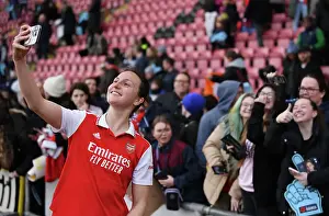 Arsenal's Lotte Wubben-Moy Reacts After FA WSL Match vs Tottenham Hotspur