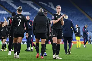 Arsenal's Lotte Wubben-Moy Reacts after Leicester City vs Arsenal Women's Super League Match