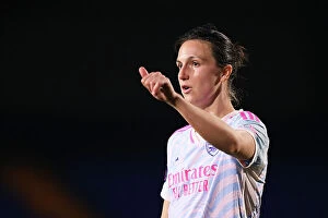 Images Dated 29th January 2024: Arsenal's Lotte Wubben-Moy Reacts During Liverpool vs Arsenal Women's Super League Match
