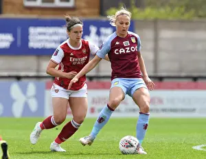 Arsenal Women V Aston Villa Women 2020-21 Prints: Arsenal's Lotte Wubben-Moy Shuts Down Opponent in Empty FA WSL Match