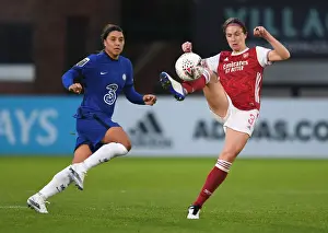 Arsenal Women V Chelsea Women 2020-21 Prints: Arsenal's Lotte Wubben-Moy Stands Strong Against Chelsea's Sam Kerr in Intense WSL Showdown