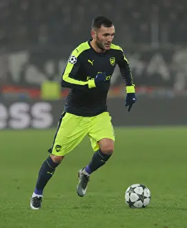 FC Basel V Arsenal 2016-17 Prints: Arsenal's Lucas Perez in Action against FC Basel in 2016-17 UEFA Champions League