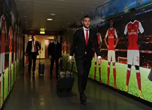 Arsenal's Lucas Perez Heads to the Changing Room Before Arsenal vs Swansea City (2016-17)
