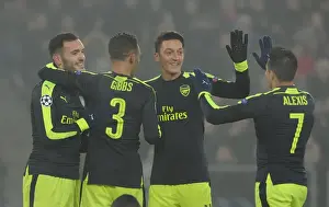 FC Basel V Arsenal 2016-17 Prints: Arsenal's Lucas Perez Scores Second Goal Against FC Basel in 2016-17 UEFA Champions League