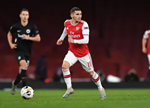Arsenal's Lucas Torreira in Action against Eintracht Frankfurt in UEFA Europa League