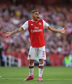Arsenal's Lucas Torreira in Action against Tottenham in the 2019-20 Premier League Clash