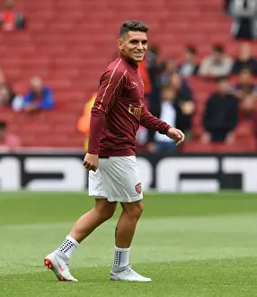 Arsenal V Manchester City 2018-19 Prints: Arsenal's Lucas Torreira Gears Up for Manchester City Showdown (August 2018)