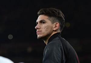 Images Dated 19th January 2019: Arsenal's Lucas Torreira Prepares for Arsenal v Chelsea Clash (2018-19)